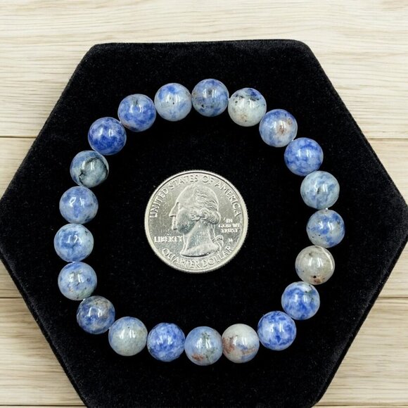 Sodalite Gemstone Bracelet | Handmade - Picture 5 of 6